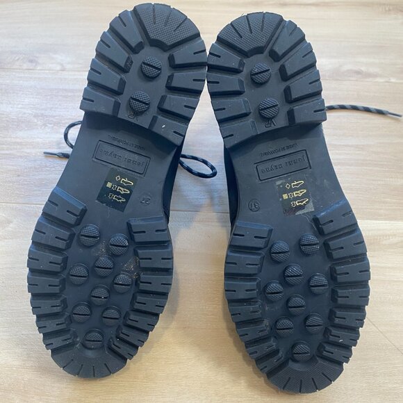 Jenni Kayne Women’s Oiled Leather Combat Lug Sole Boots Black Size 37 (US 7) - Picture 7 of 10